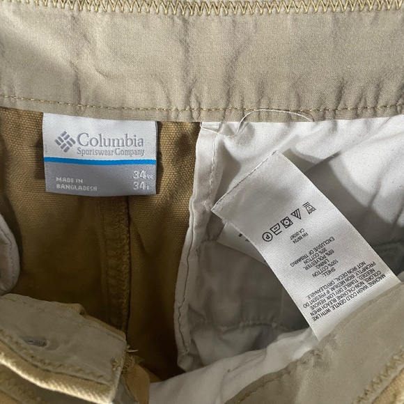 Columbia Sportswear Straight Leg Khaki Utility Tan Pants Mens 34 X 34 - Picture 4 of 10